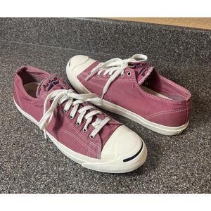 Converse Jack Purcell Burgundy Canvas Mens Sz 12 Sneaker Skate Shoes Lace Up Low